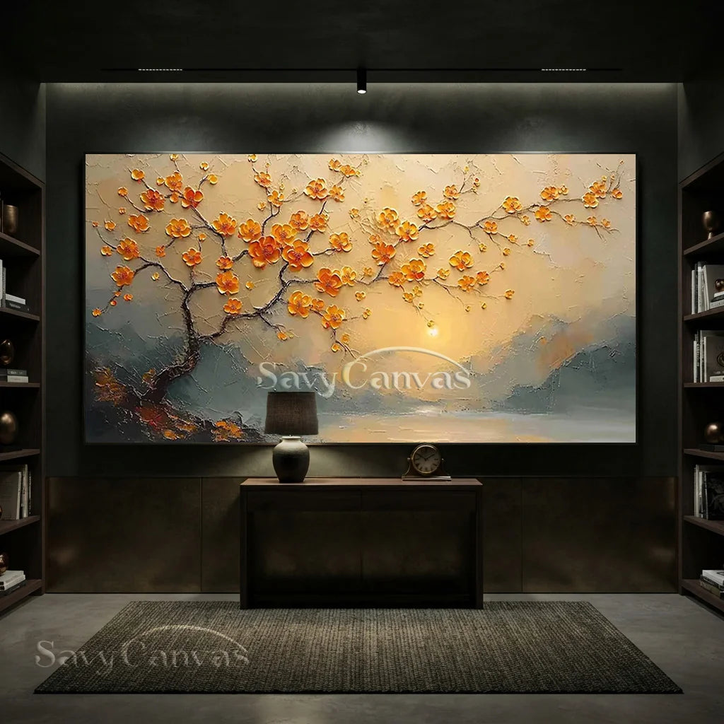3D Blossom Tree Painting - Textured Floral Landscape #TC 006