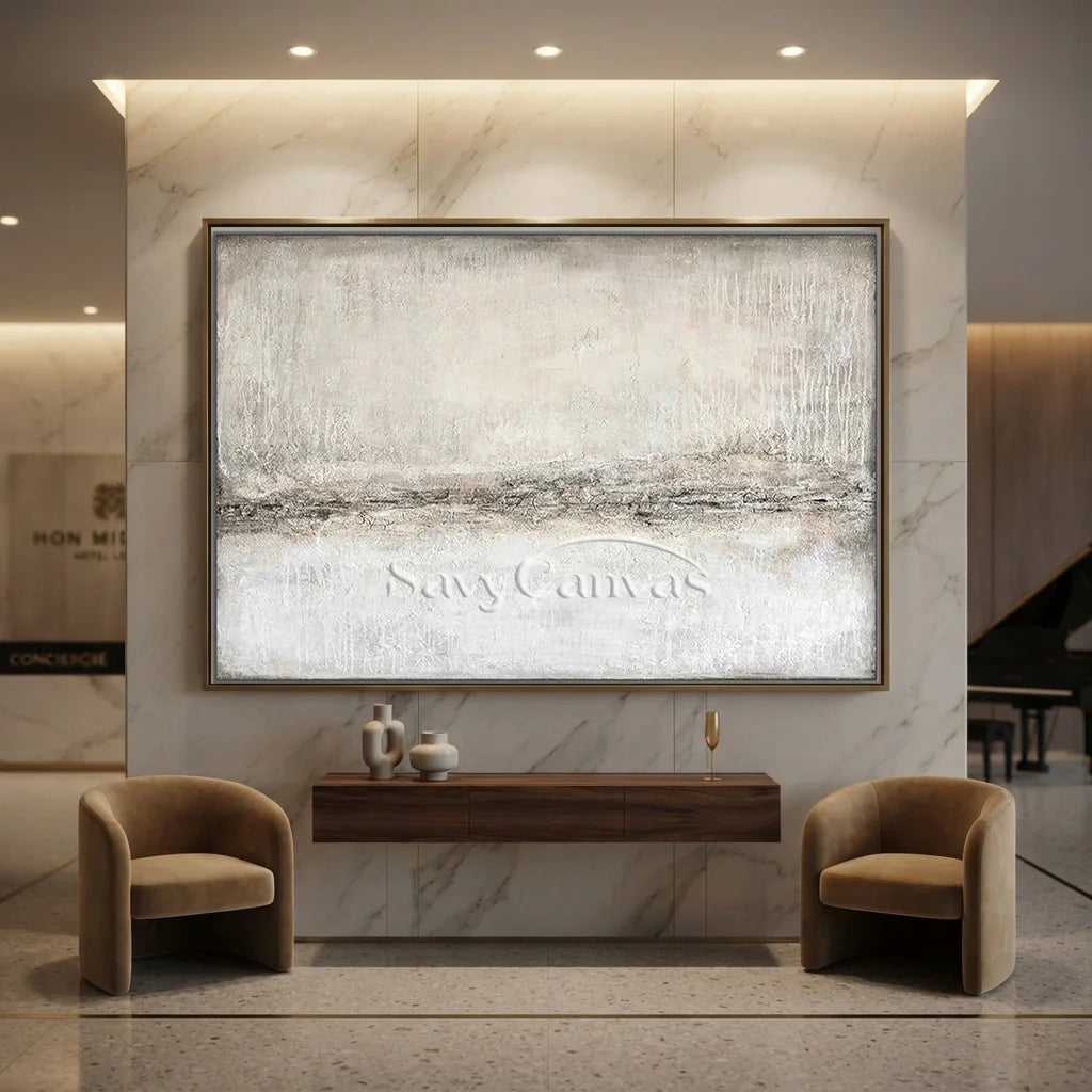 Large Minimalist Abstract Wall Art | Textured Neutral Painting #TC 065