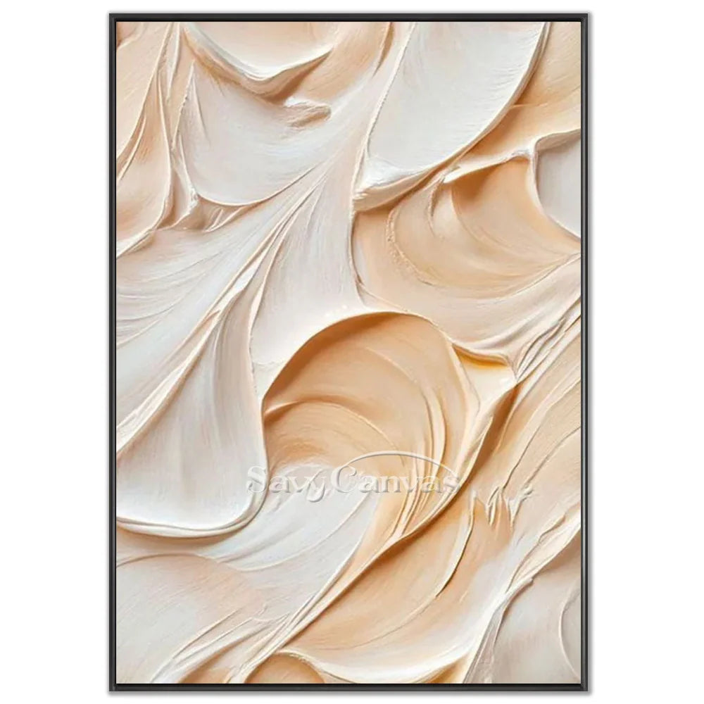 Abstract Textured Painting in Cream & Beige #TC 007