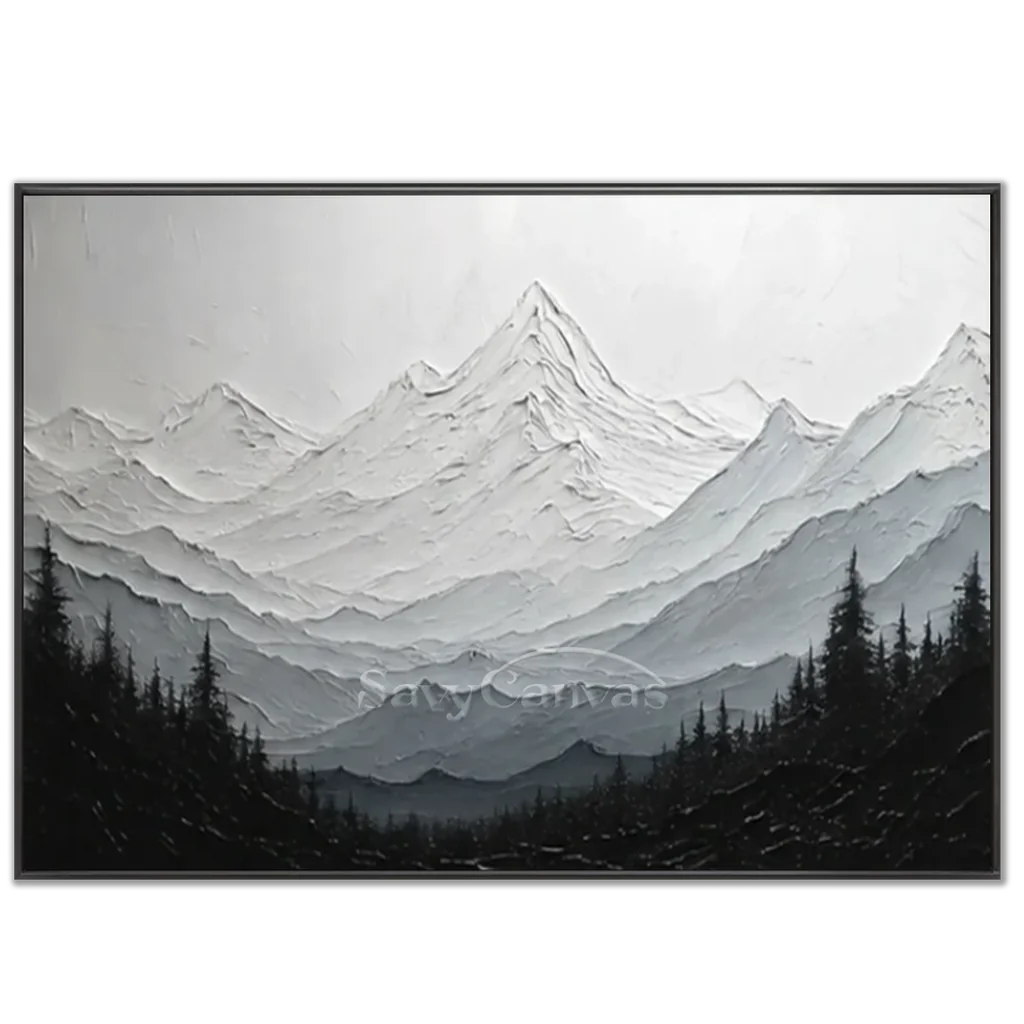 Textured-mountain-wall-art-black-frame-02.webp