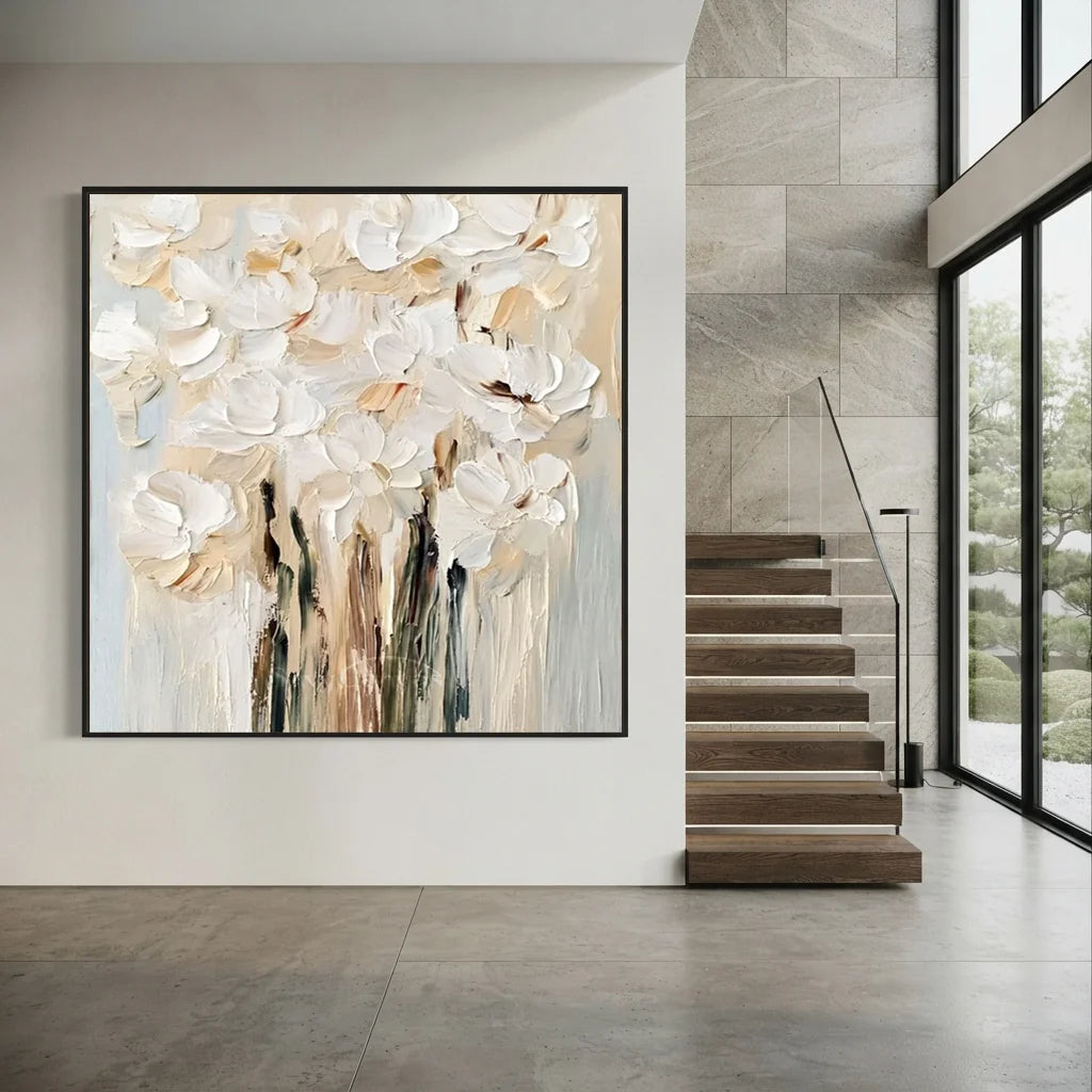 Textured-white-floral-abstract-painting-for-large-Staircase-wall-03.webp