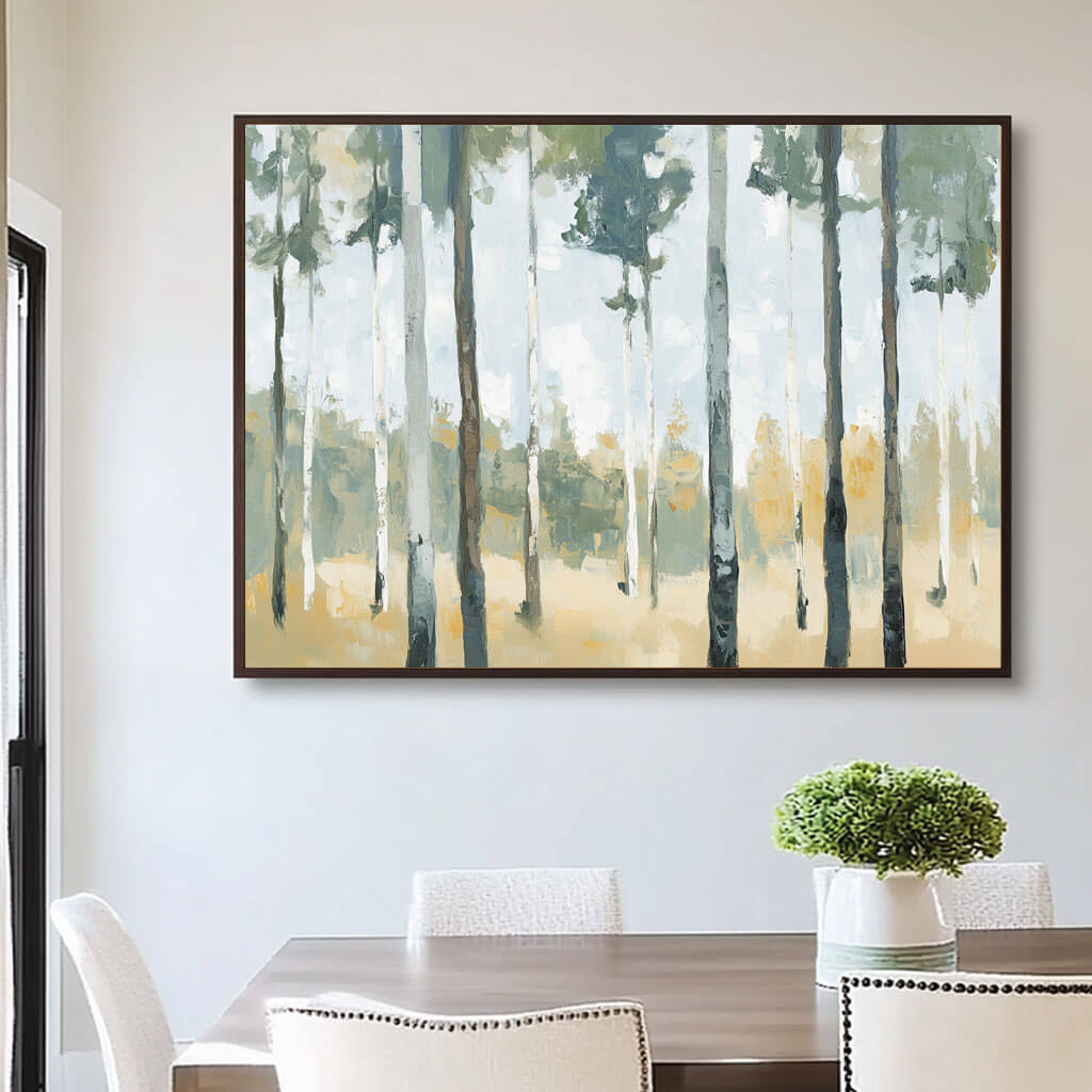  Sage Green and Cream Abstract Landscape | Earth Tone Art