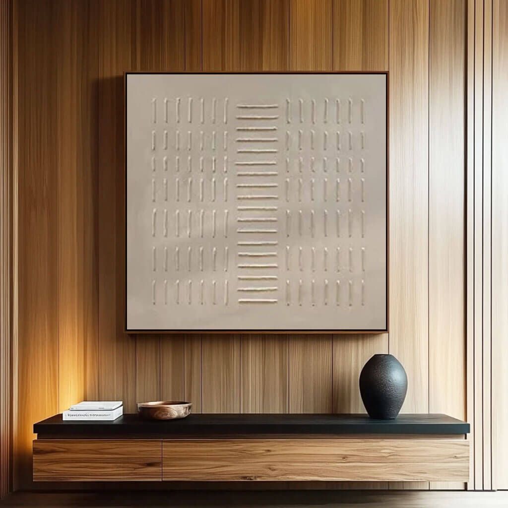 Textured 3D Abstract Art | Minimalist Plaster Painting #AA 156
