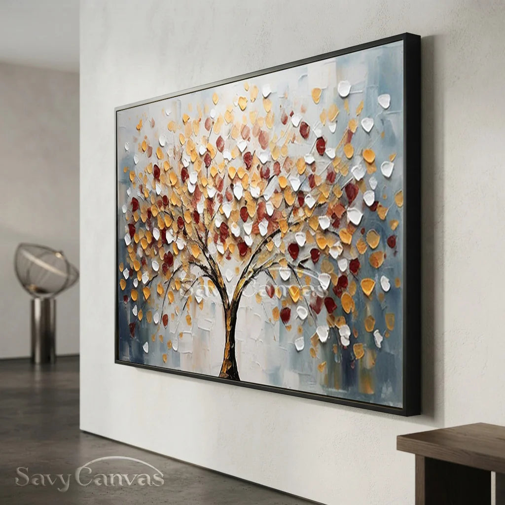 Tree of Life Wall Art | Large Textured Landscape Painting Canvas #ZZ 179