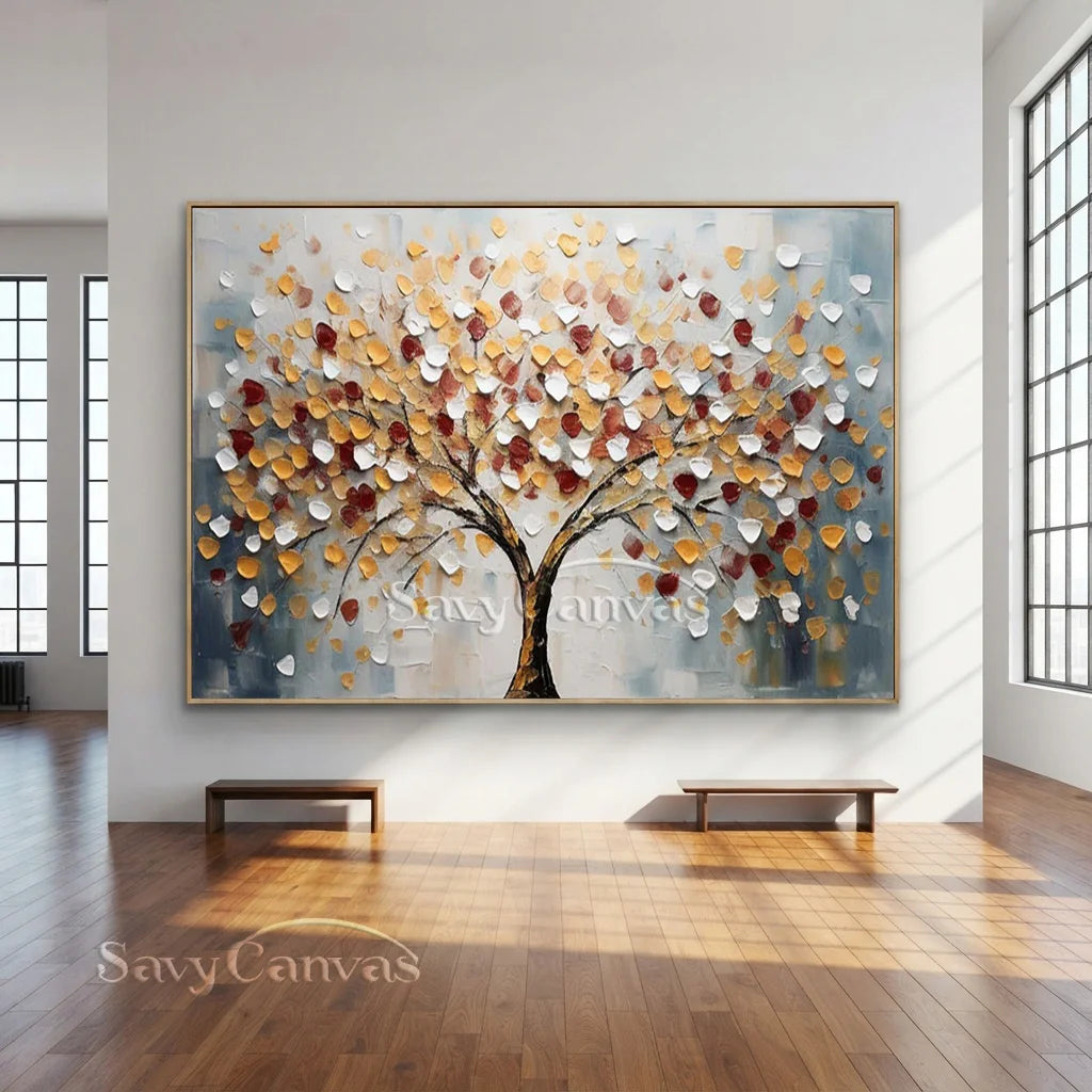 Tree of Life Wall Art | Large Textured Landscape Painting Canvas #ZZ 179