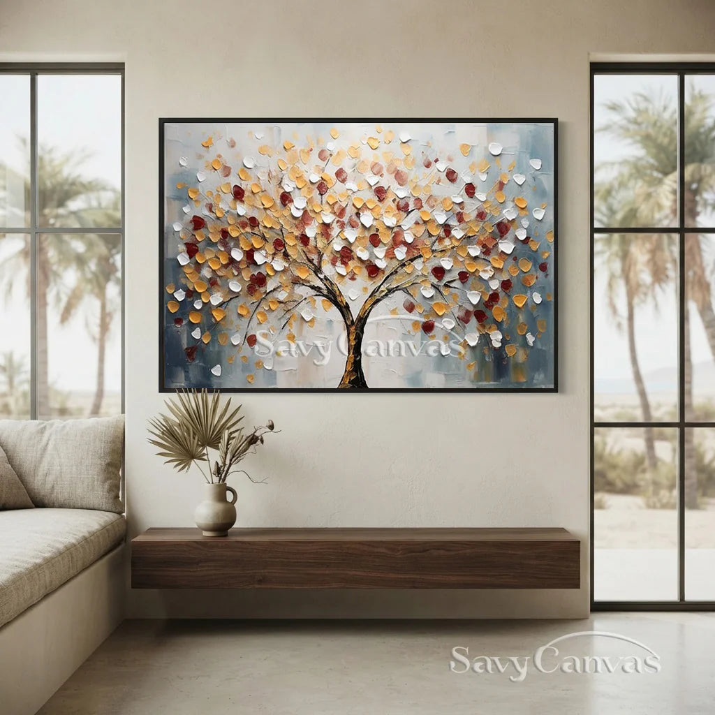 Tree of Life Wall Art | Large Textured Landscape Painting Canvas #ZZ 179