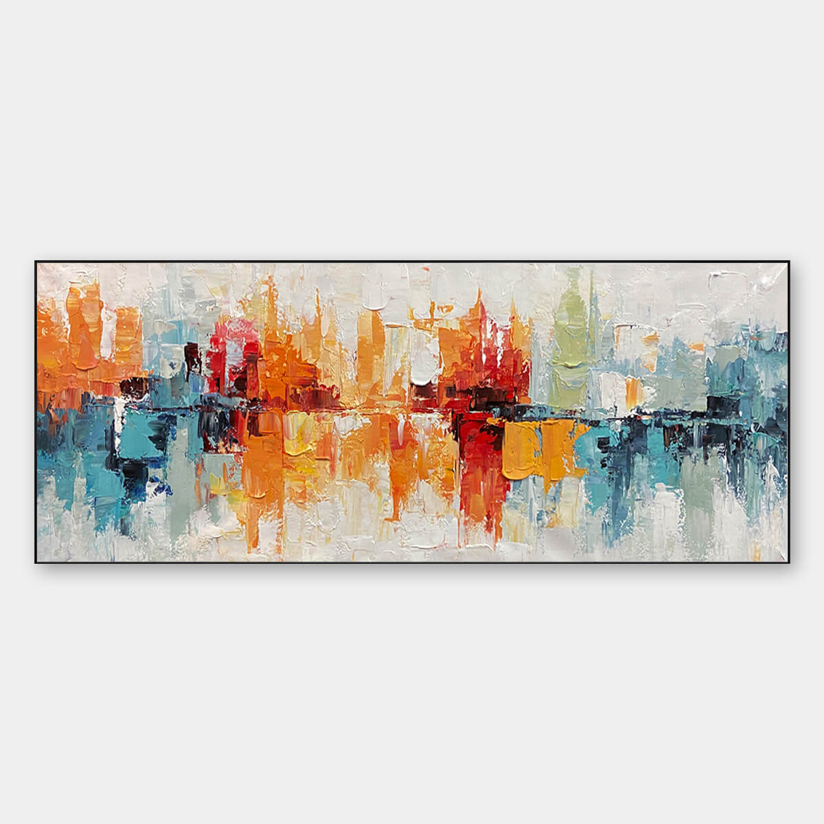 Modern Impressionist Cityscape | Textured Abstract Art #AA 086