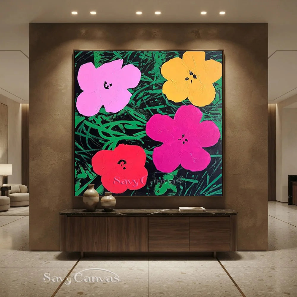 Unique Pop Floral Art Wall Painting #TB 009