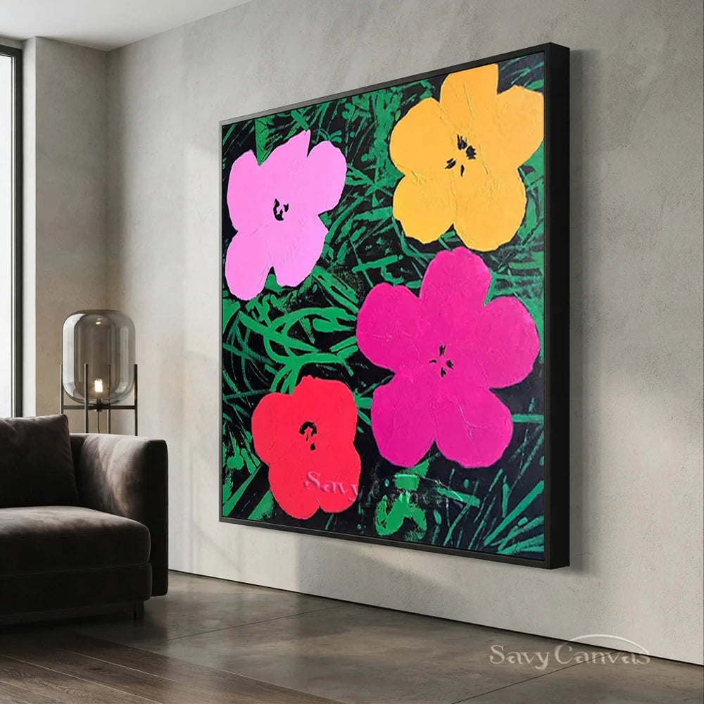 Unique Pop Floral Art Wall Painting #TB 009