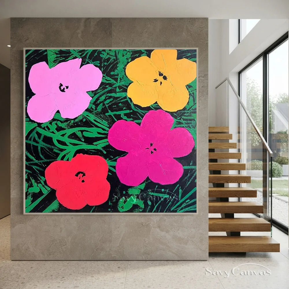 Unique Pop Floral Art Wall Painting #TB 009
