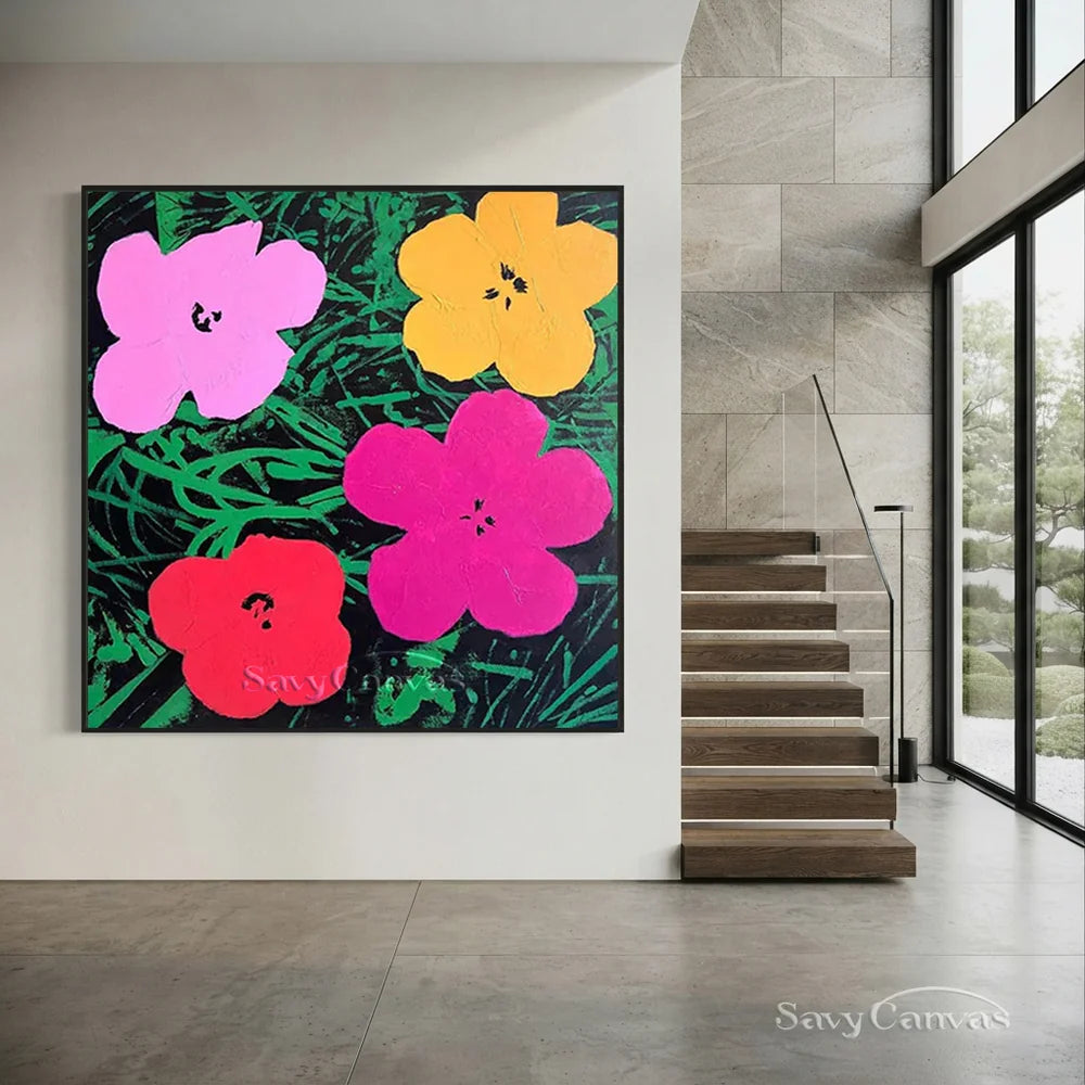 Unique Pop Floral Art Wall Painting #TB 009