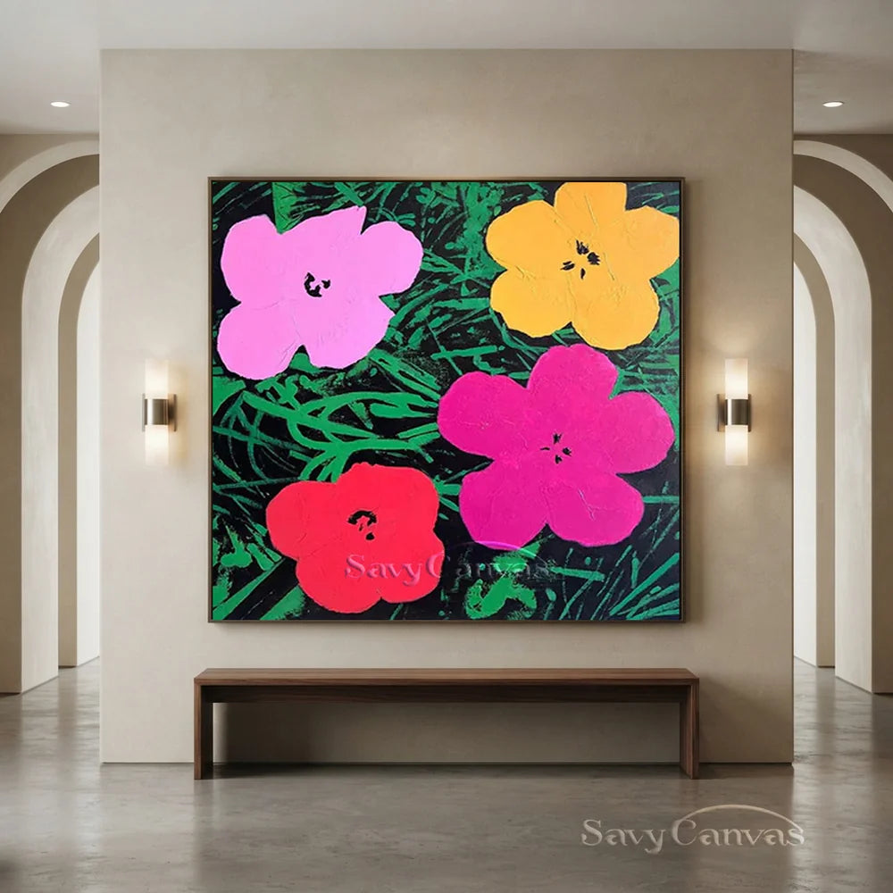 Unique Pop Floral Art Wall Painting #TB 009