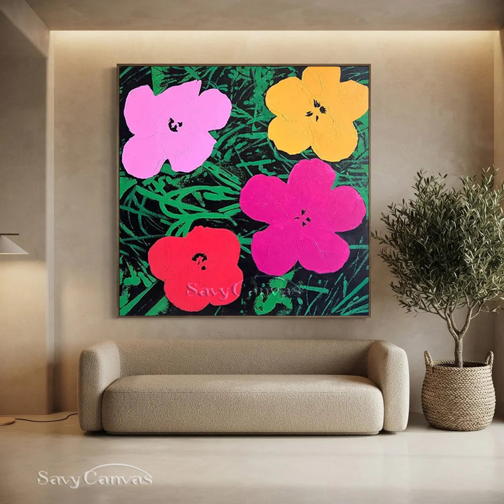 Unique Pop Floral Art Wall Painting #TB 009