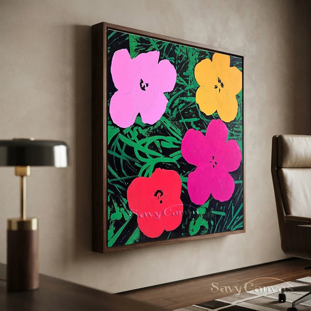 Unique Pop Floral Art Wall Painting #TB 009
