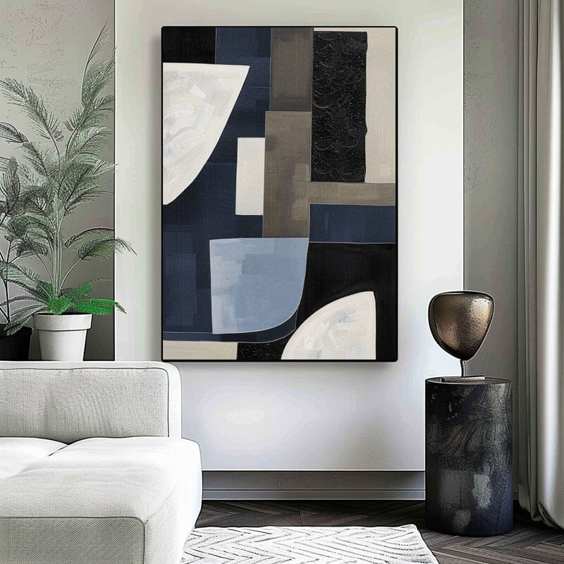 Sophisticated Abstract Painting | Masculine Wall Art Decor