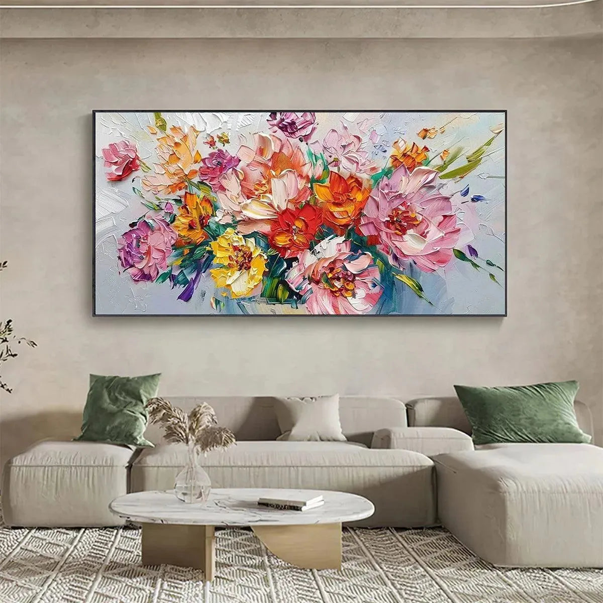 Modern Impressionist Floral Art | Large Colorful Painting