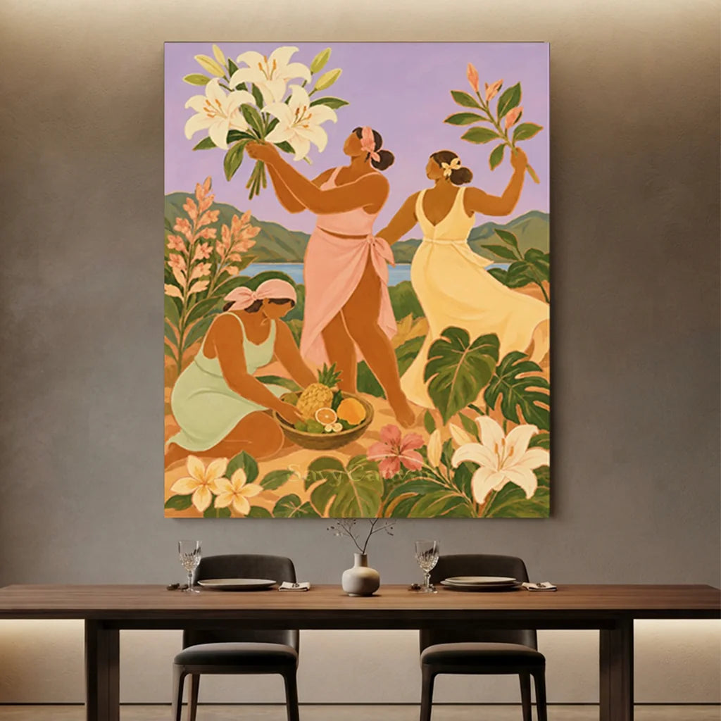 Vintage_Americana_Art_Blossom_Bounty-for-elegant-restaurant-04.webp