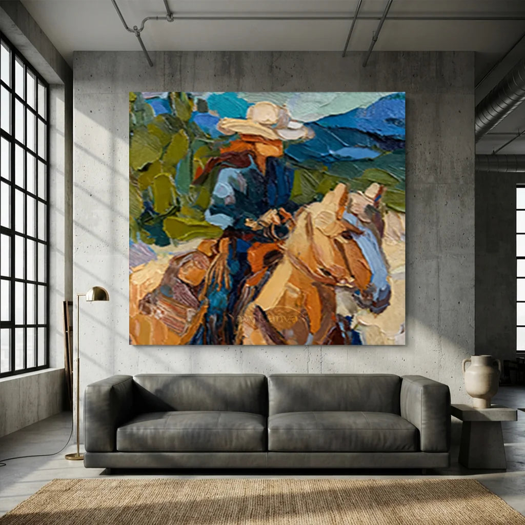 Vintage_Americana_Art_Brushstroke_Rider-for-Industrial-style-open-plan-studio-04.webp