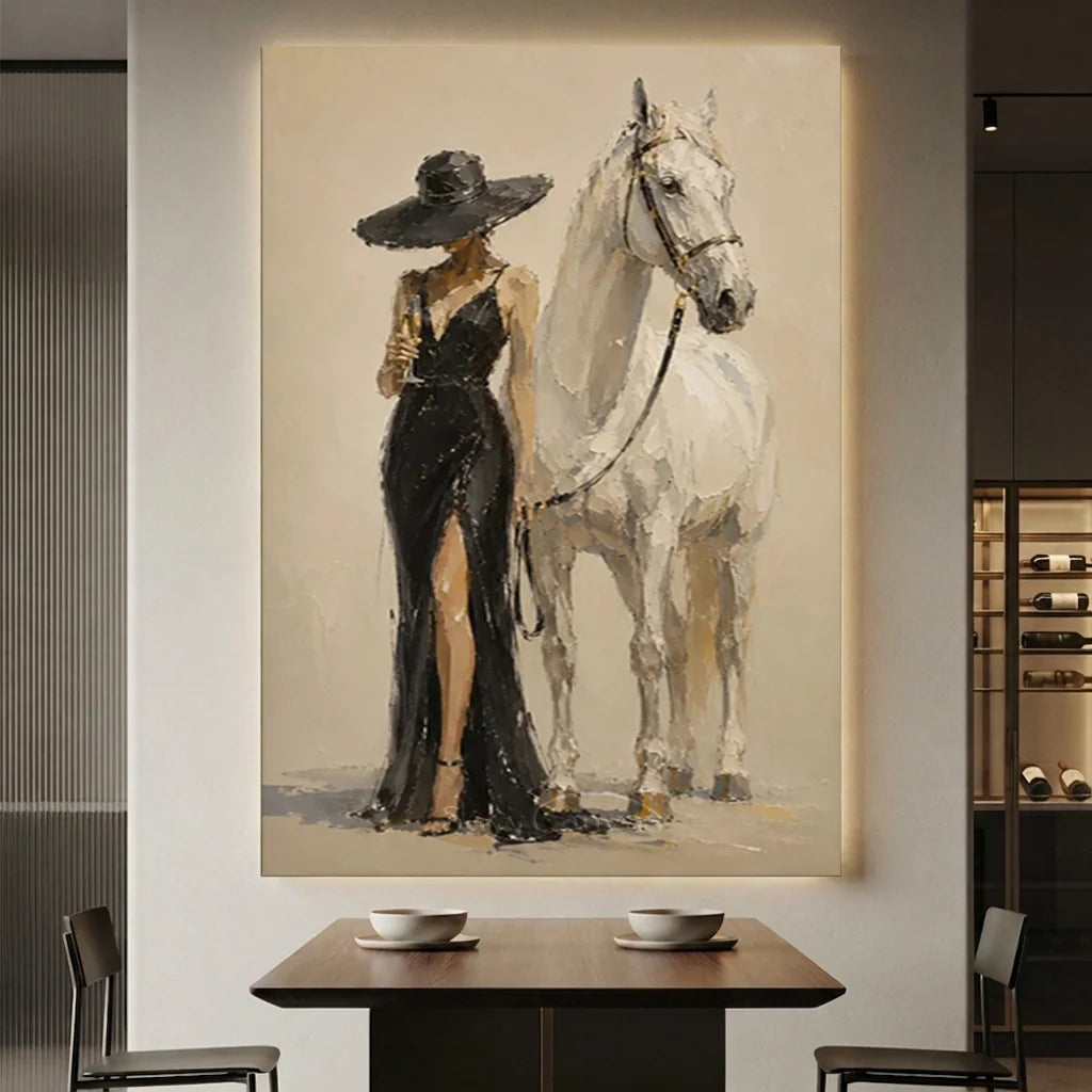 Vintage_Americana_Art_Champagne_White_Steed-for-elegant-restaurant-wall-decor-04.webp