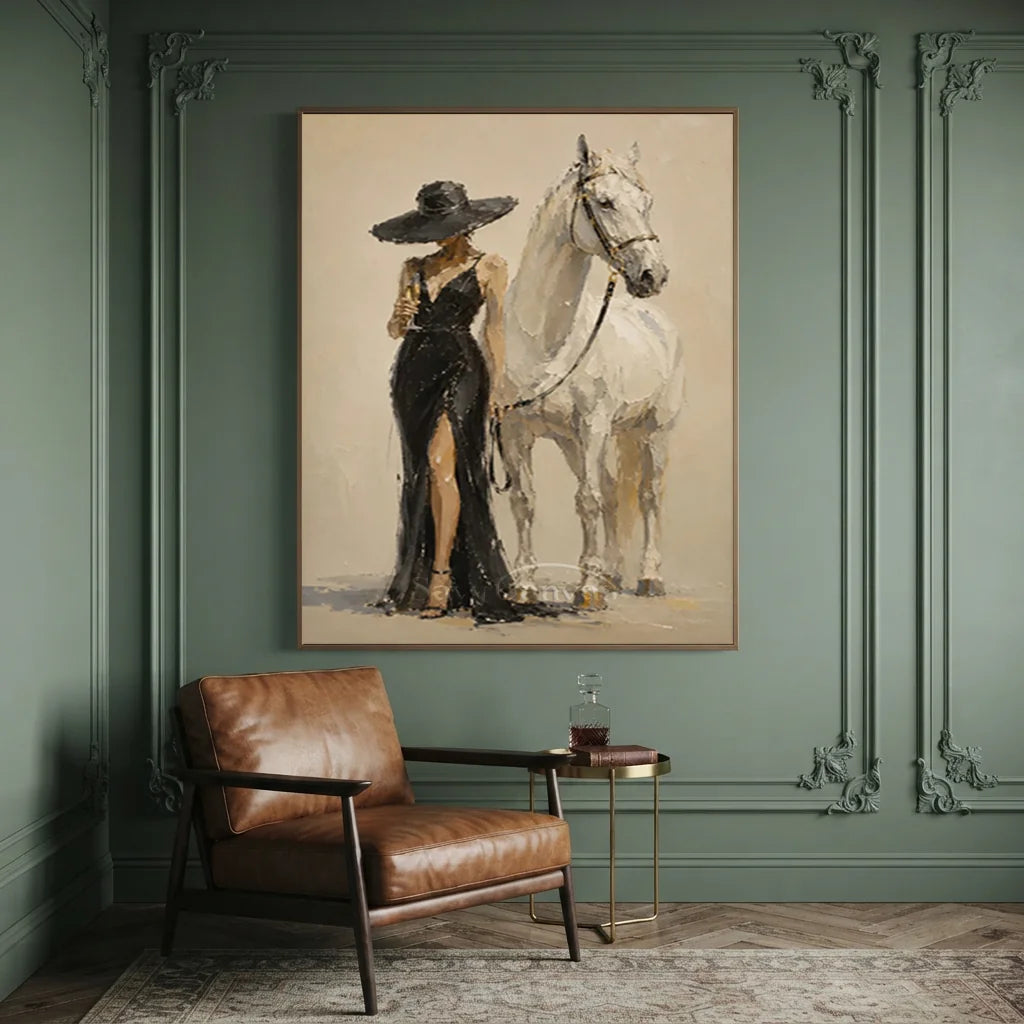 Vintage_Americana_Art_Champagne_White_Steed-for-vintage-style-wall-01.webp