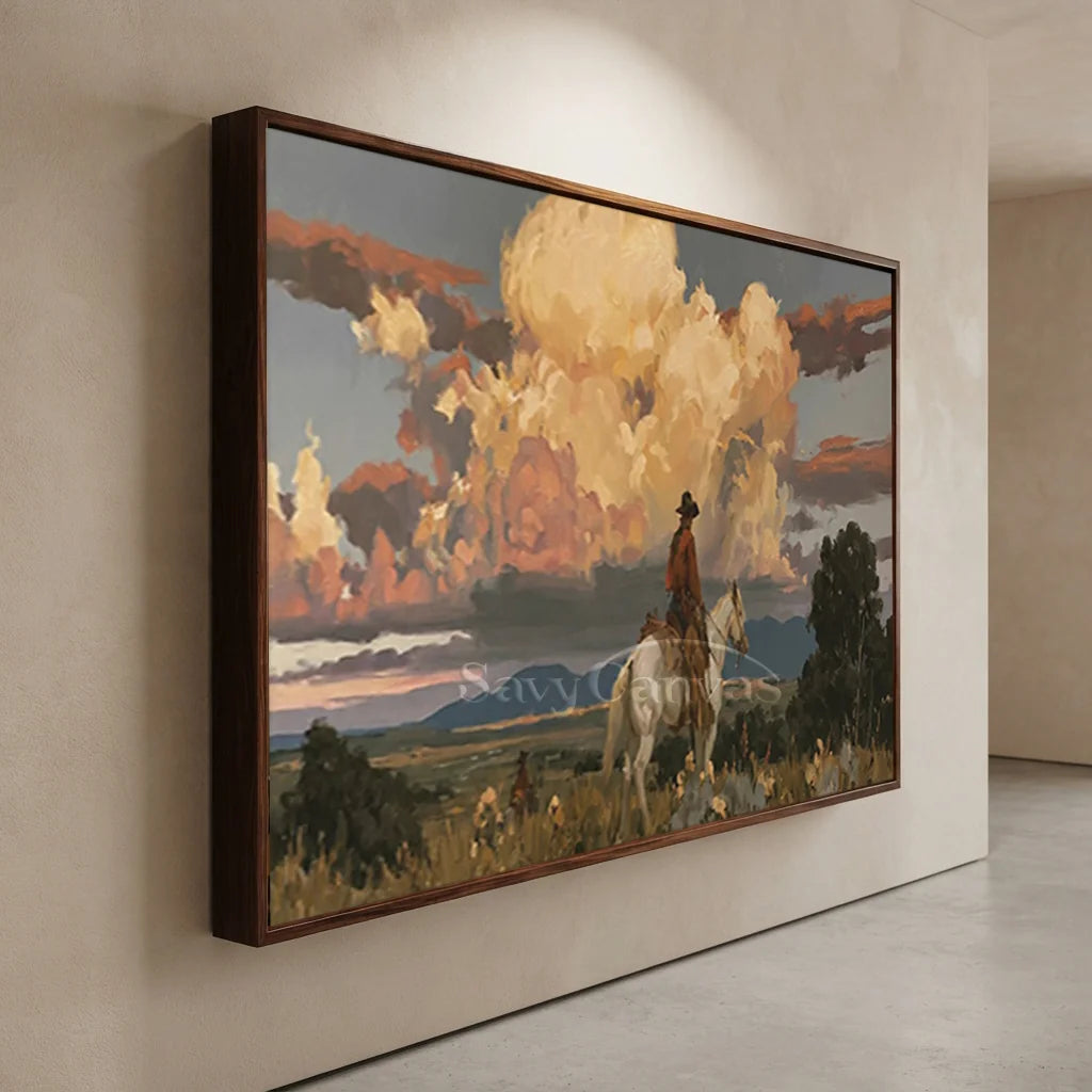 Vintage_Americana_Art_Cloudland_Horseman-for-hallway-decor-08.webp