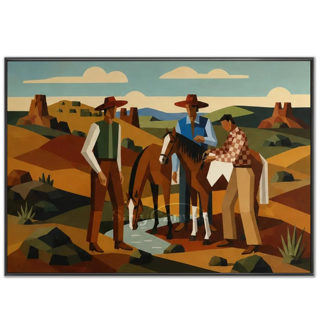 Vintage_Americana_Art_Desert_Creek_Cowboy_Gathering-black-frame-02.webp