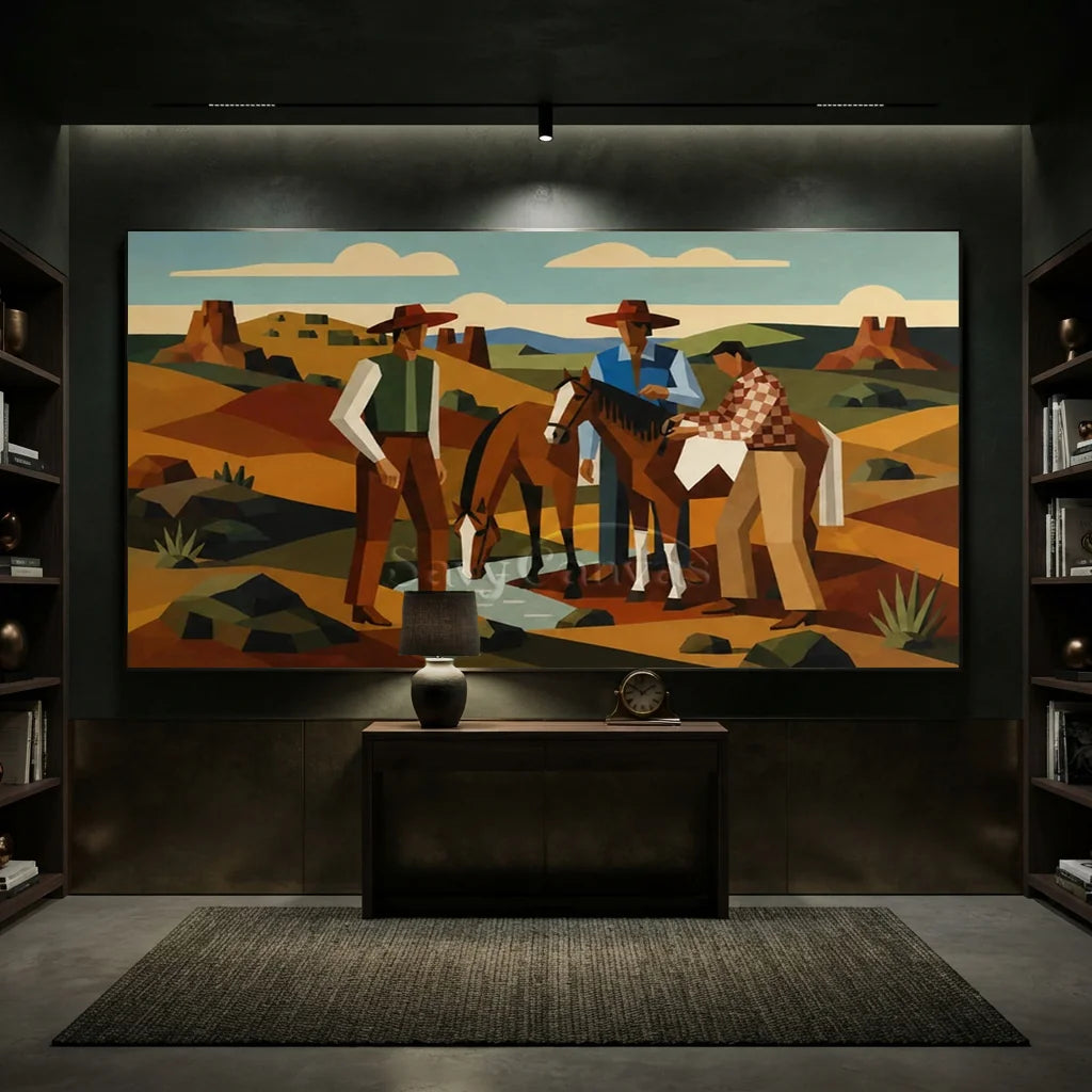 Vintage_Americana_Art_Desert_Creek_Cowboy_Gathering-for-study-decor-07.webp