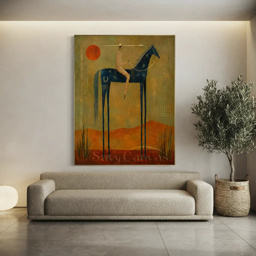 Vintage_Americana_Art_Desert_Totem_Rider-for-modern-living-room2-06.webp