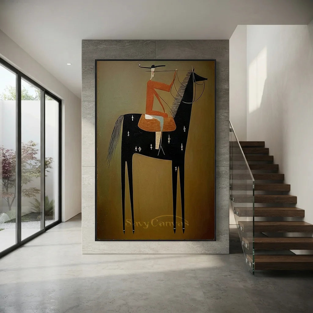 Vintage_Americana_Art_Equestrian_Reverie-for-modern-staircase-decor-03.webp
