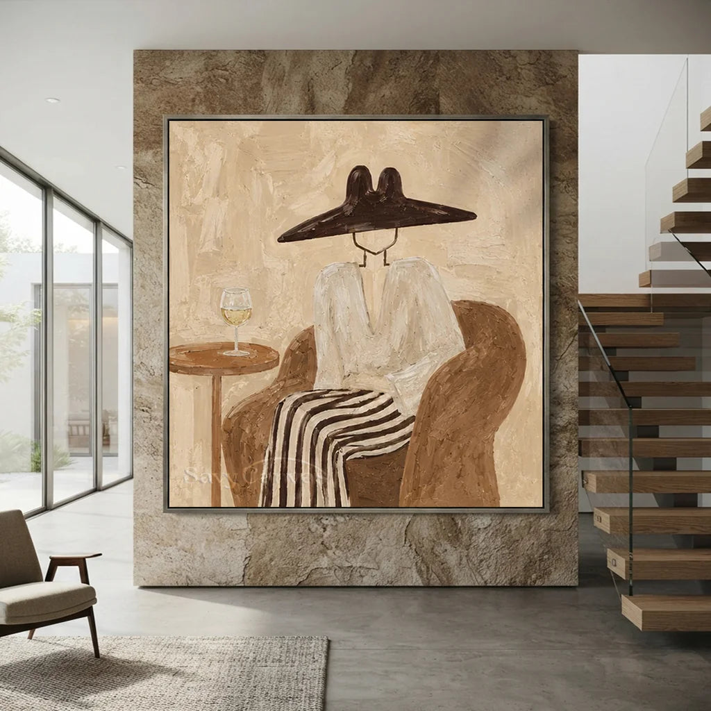 Vintage_Americana_Art_Hat_&_Wine_Solitude-for-Modern-Staircase-decor-09.webp