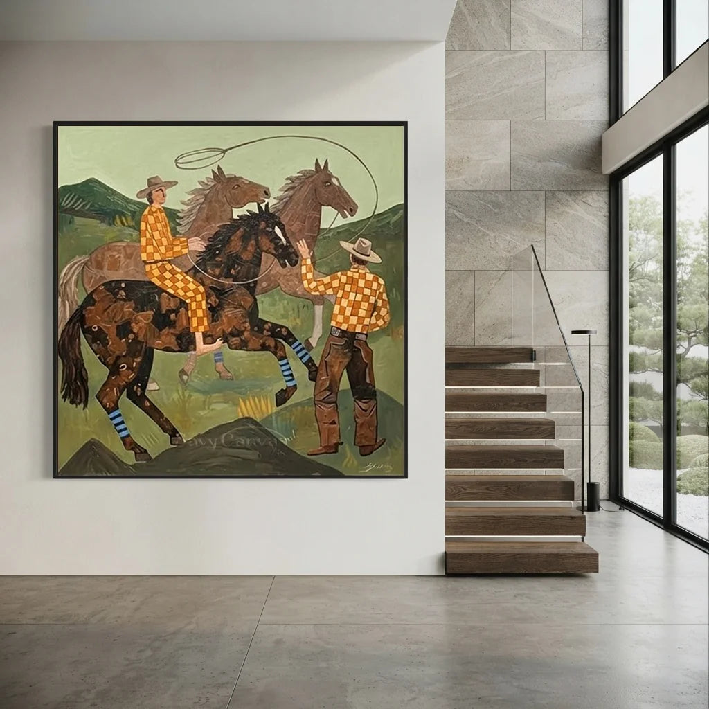 Vintage_Americana_Art_Lasso_Dialogue-for-large-Staircase-wall-04.webp