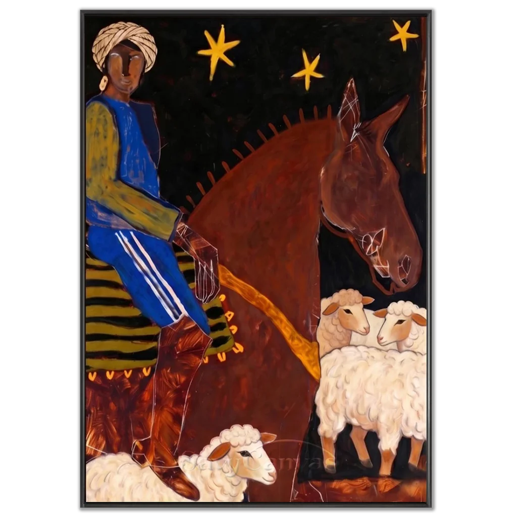 Vintage_Americana_Art_Night_Rider-black-frame-02.webp
