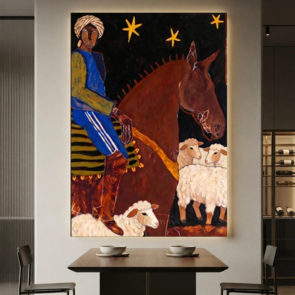 Vintage_Americana_Art_Night_Rider-for-elegant-restaurant-wall-decor-04.webp
