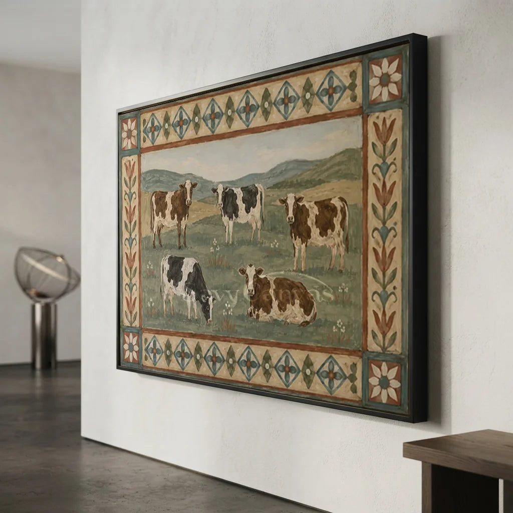 Vintage_Americana_Art_Pasture_Cow_Quintet-for-hallway-wall-decor-05.webp