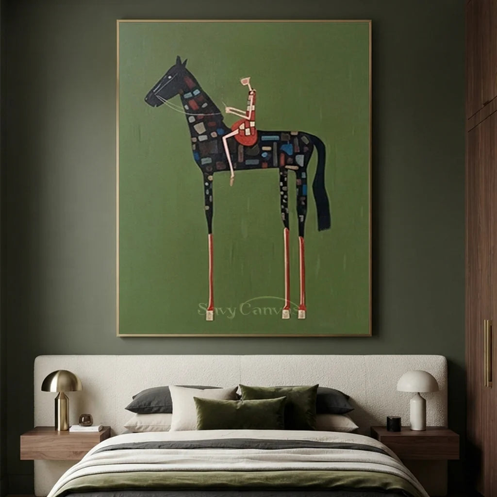 Vintage_Americana_Art_Patchwork_Rider-for-luxurious-bedroom-07.webp