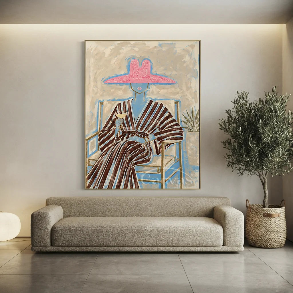 Vintage_Americana_Art_Pink_Hat_Leisure-for-modern-living-room2-03.webp