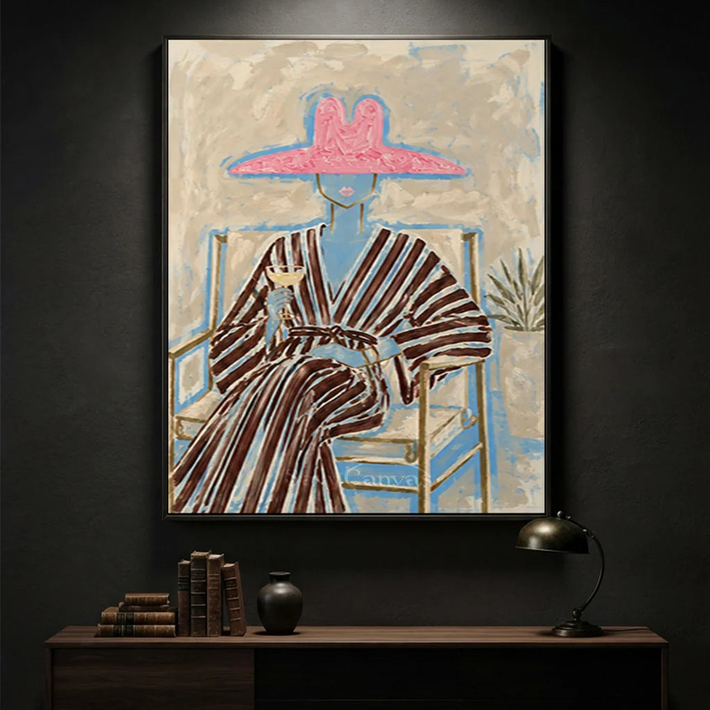 Vintage_Americana_Art_Pink_Hat_Leisure-for-study-room-decor-06.webp
