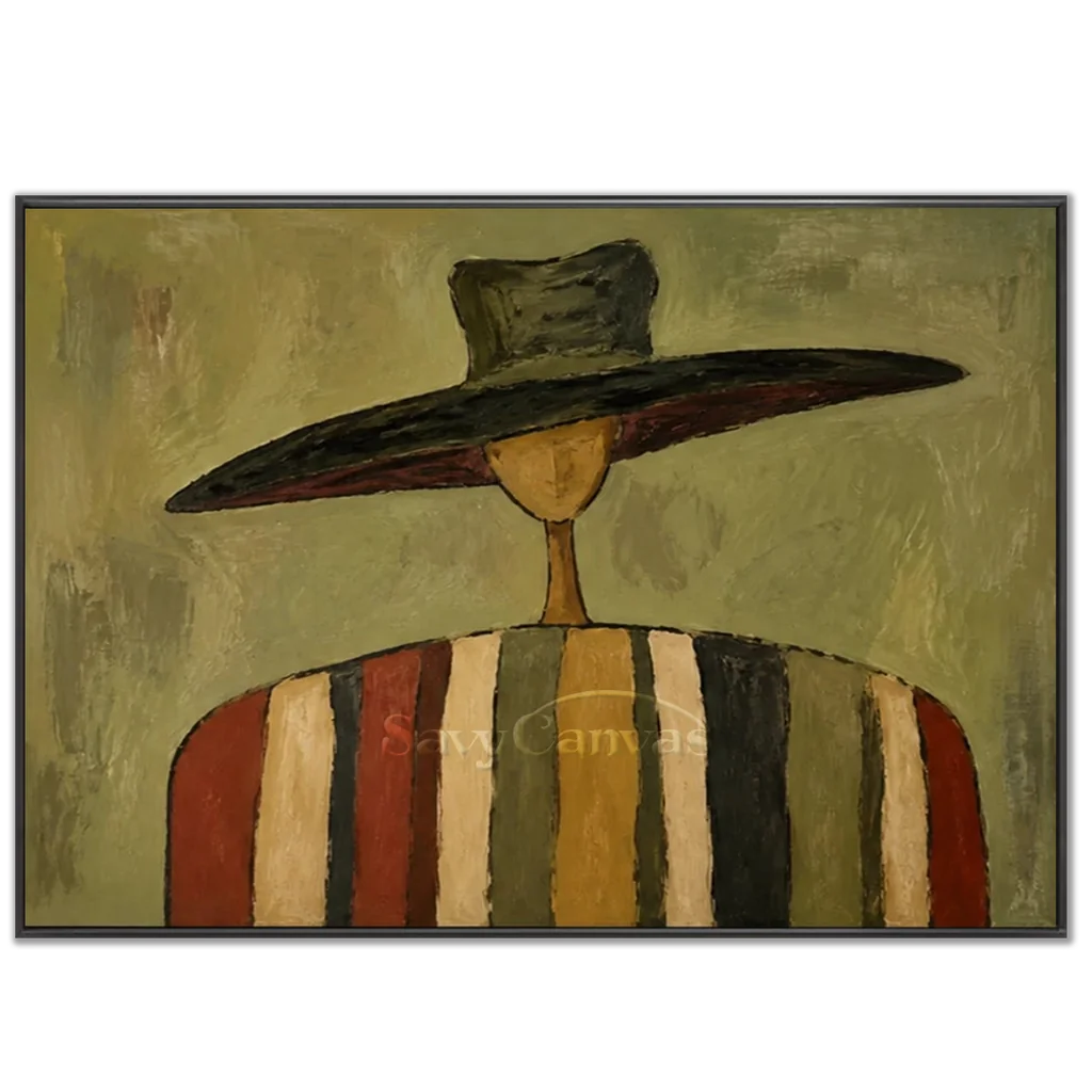 Vintage_Americana_Art_Silent_Nomad_In_Earth_Stripes-black-frame-02.webp