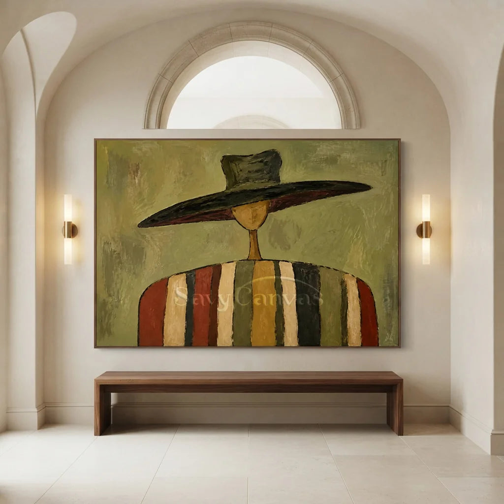 Vintage_Americana_Art_Silent_Nomad_In_Earth_Stripes-for-art-corridor-decor-06.webp