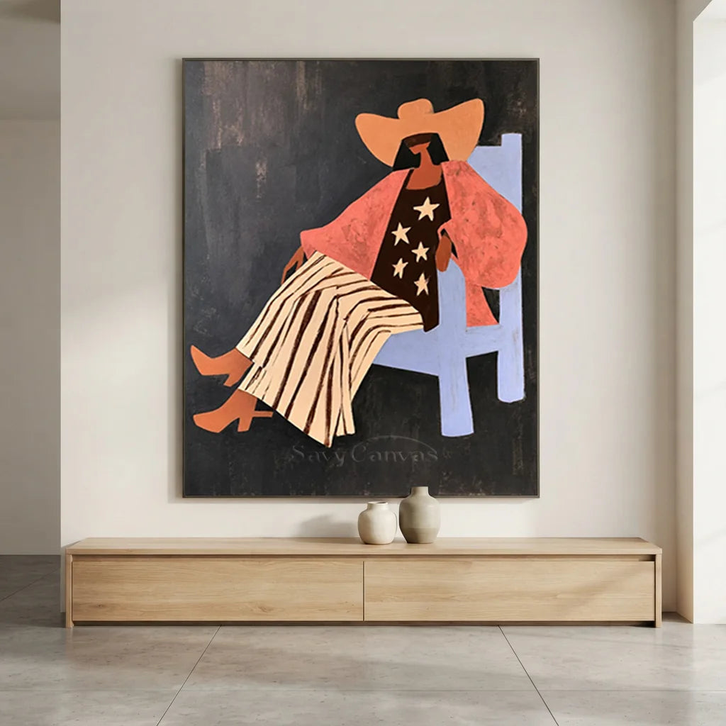 Vintage_Americana_Art_StarKissed_Solitude-above-the-wooden-cabinet-06.webp