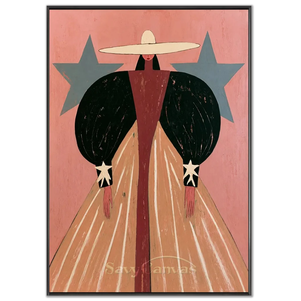 Vintage_Americana_Art_StarRobe_In_Pink_Realm-black-frame-02.webp