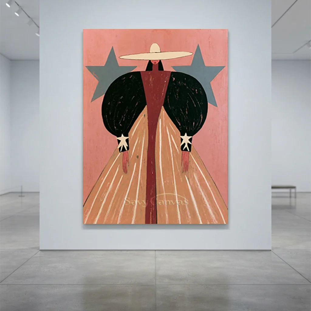 Vintage_Americana_Art_StarRobe_In_Pink_Realm-for-minimalist-gallery-wall-01.webp