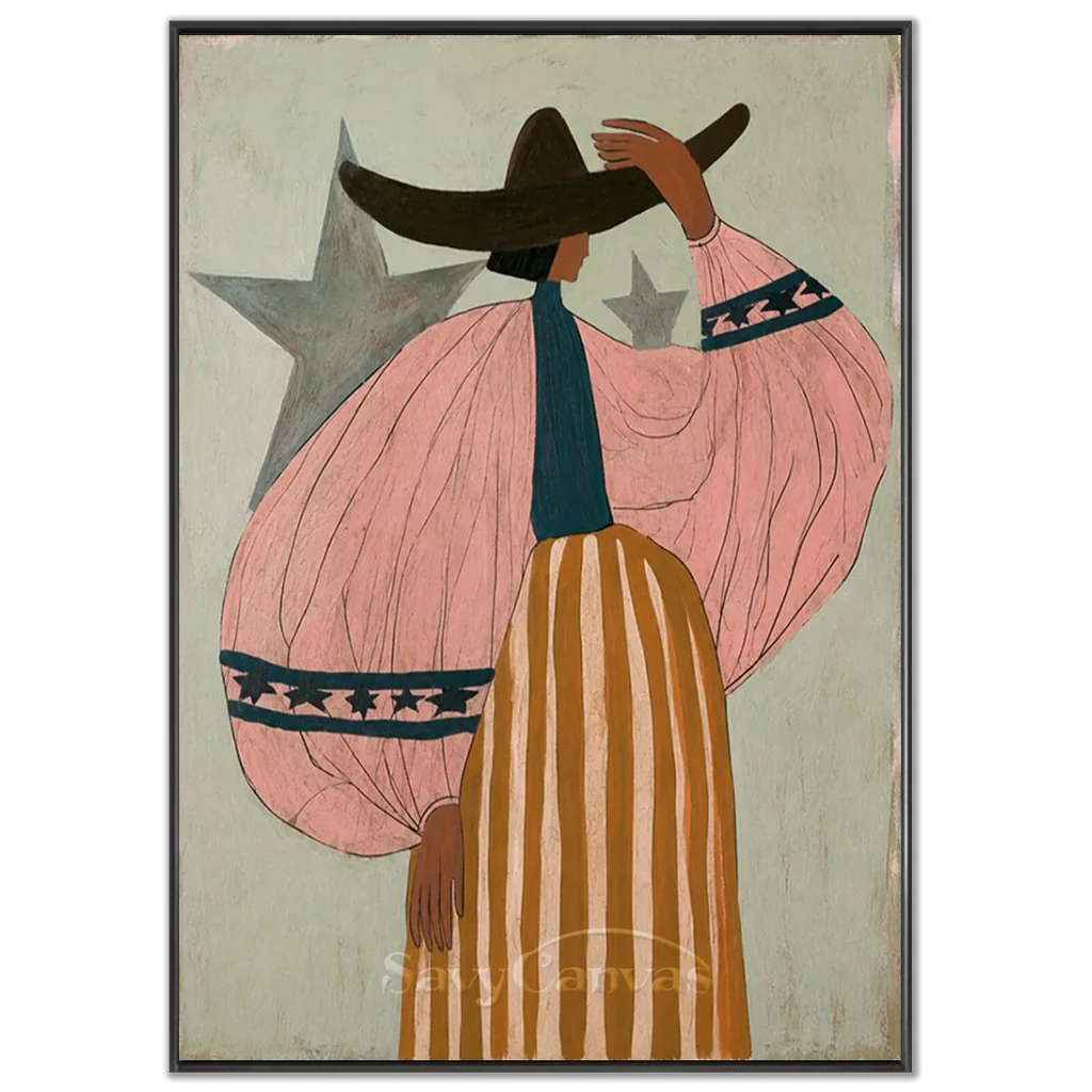 Vintage_Americana_Art_Star_Robe_On_Sage_Plains-black-frame-02.webp