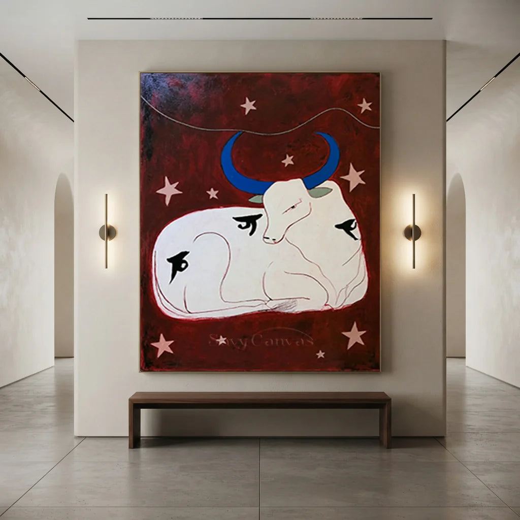 Vintage_Americana_Art_Starfall_Over_The_Resting_Steer-for-art-corridor-06.webp