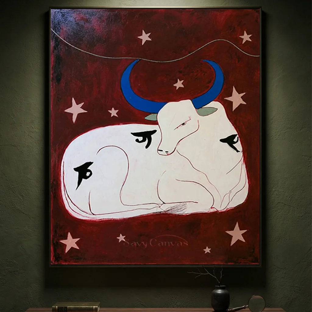 Vintage_Americana_Art_Starfall_Over_The_Resting_Steer-for-large-study-decor-07.webp