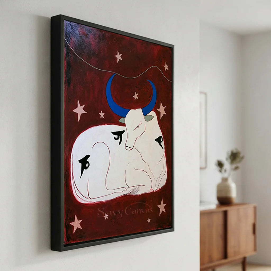 Vintage_Americana_Art_Starfall_Over_The_Resting_Steer-for-room-05.webp