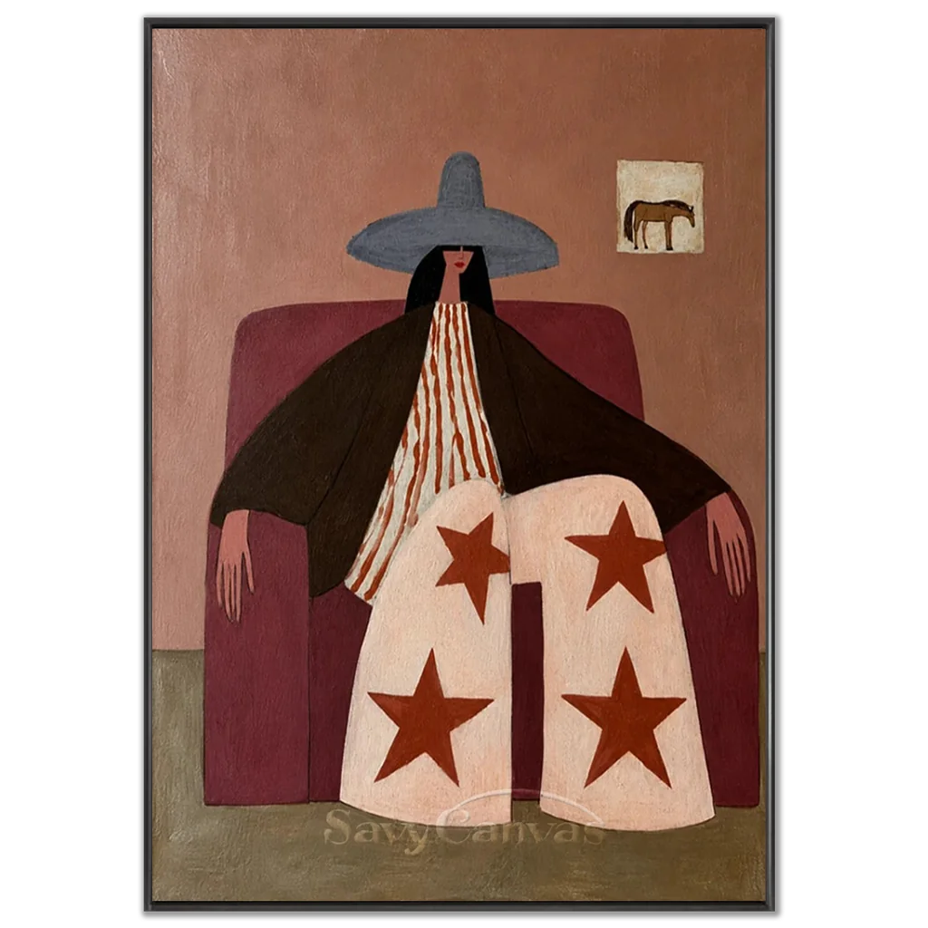 Vintage_Americana_Art_Starlit_Repose_of_the_West-black-frame-02.webp