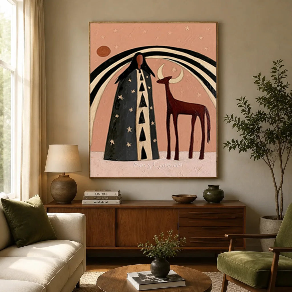 Vintage_Americana_Art_Stellar_Meeting_With_The_Stag-for-boho-decor-03.webp