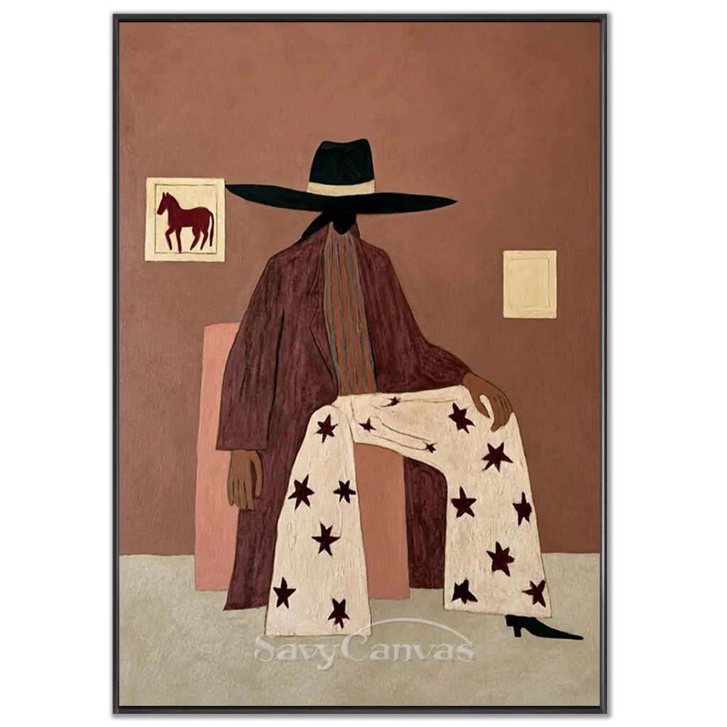 Vintage_Americana_Art_Stellar_Rest_Within_Warm_Adobe-black-frame-02.webp