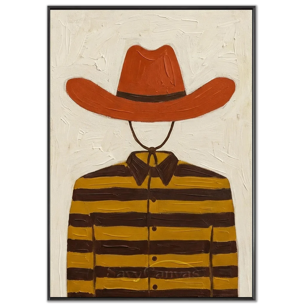 Vintage_Americana_Art_Striped_Cowboy-black-frame-02.webp